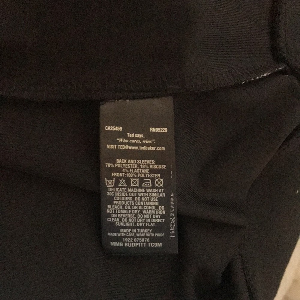 Ted Baker Black Tall Fit light weight Full Zip and Snap Bomber jacket size 4 - Picture 6 of 12